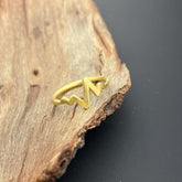 18 K Gold Plated Zigzag Minimalist Ring Gift For Her