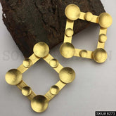 Gold plated Abstract Design Big Stud Earring SKU6273