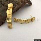 Gold plated Half Loop of Big Stud Earring SKU6277