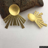 Gold plated Geometric beautiful design of Big Stud Earring SKU6278