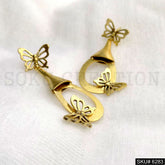 Gold plated Drop and Dangle with butterfly designer Earring SKU6283