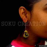 Gold plated Statement with Cat charm designer Earring SKU6285
