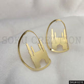 Gold plated Char Minar Style of Big Stud Earring SKU6316
