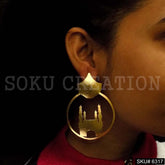 Gold plated Char Minar Style of Drop & Dangle Earring SKU6317
