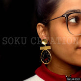 Gold plated Geometric Handmade Drop and Dangle Earrings SKU6321
