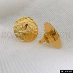 Gold plated Your Name Start with Z Alphabet Handmade Stud Earrings SKU6347
