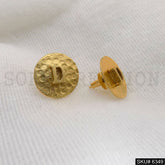 Gold plated Your Name Start with D Alphabet Handmade Stud Earrings SKU6349