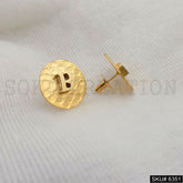 Gold plated Your Name Start with B Alphabet Handmade Stud Earrings SKU6351