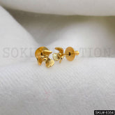 Gold plated Small Flower Handmade Stud Earrings SKU6354