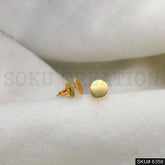 Gold plated Small Circle Handmade Stud Earrings SKU6358