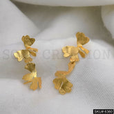 Gold plated Dried Flower Drop and Dangle Earrings SKU6360