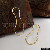 Gold plated Modern Statement Big Stud Earrings SKU6398