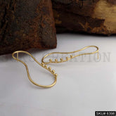 Gold plated Modern Statement Big Stud Earrings SKU6398