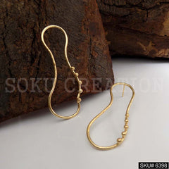 Gold plated Modern Statement Big Stud Earrings SKU6398