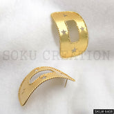 Gold plated Twisted Wire Star Stylish Statement Big Stud Earring SKU6408