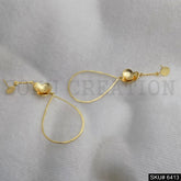 Gold plated Handmade Statement Flower Tear Drop Shape Drop and Dangle Earring SKU6413