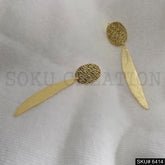 Gold plated Handmade Statement Drop and Dangle Earring SKU6414