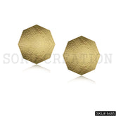 Gold plated Statement Unique Stud Earrings SKU6485