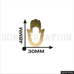 Gold plated Statement Handy Style Stud Earrings SKU6486