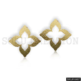 Gold plated Statement Flower Stud Earrings SKU6487