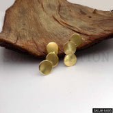 Gold plated Statement Rounded Stud Earrings SKU6495