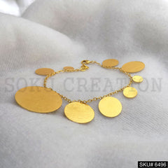 Multi Round Charms of Bracelet in Gold Plated SKU6496