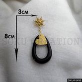 Gold plated Statement Star Heart Drop and Dangle Earrings SKU6498