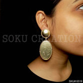 Gold plated Statement Twisted wire Rounded Unique Design Drop and Dangle Earrings SKU6518