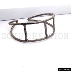 Silver & Metal Plated Delicate Statement Design of Unique Cuff SKU6530