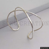 Silver & Metal Plated Delicate Statement Design of Unique Cuff SKU6532