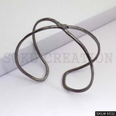 Silver & Metal Plated Delicate Statement Design of Unique Cuff SKU6532