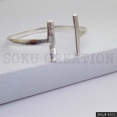 Silver & Metal Plated Statement Delicate Design of Unique Cuff SKU6533