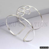 Silver & Metal Plated Statement Delicate Design of Unique Cuff SKU6534