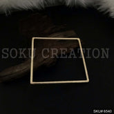 Gold Plated Plain Square Shape Handmade Design of Bangle SKU6540