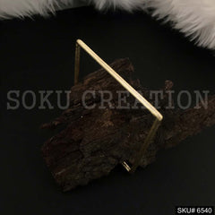 Gold Plated Plain Square Shape Handmade Design of Bangle SKU6540