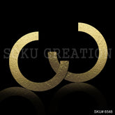 Gold plated Statement Round Stud Style Push Back Earrings SKU6548