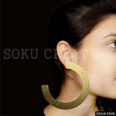 Gold plated Statement Round Stud Style Push Back Earrings SKU6548