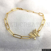Gold plated Butterfly Charm Bracelet SKU6553