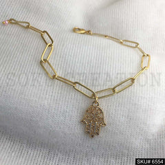 Gold plated protecting Charm Bracelet SKU6554