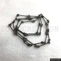Black Metal plated Plain Chain SKU6559