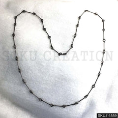 Black Metal plated Plain Chain SKU6559