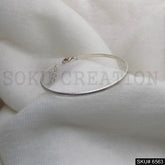 Gold Plated Plain Design of Open and Lock Bangle SKU6563