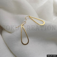 Gold plated Tear Drop Style Ear Wire Earrings SKU6565