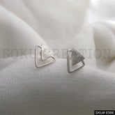 Gold plated Statement Triangle Style Stud Earrings SKU6566