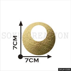 Gold plated Big Rounded Stud Earring SKU6586