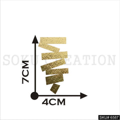 Gold plated Statement Zigzag Big Stud Earring SKU6587