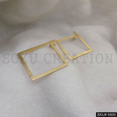 Gold plated Statement Big Stud Earring SKU6600