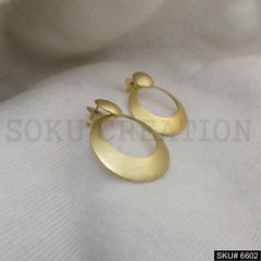 Gold plated Statement Circle Drop and Dangle Earring SKU6602