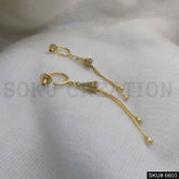 Gold plated Unique Vintage Thread Drop and Dangle Earring SKU6603
