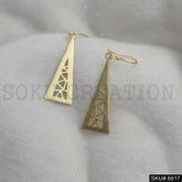 Gold plated Statement Triangle Unique Design of Drop and Dangle Earring SKU6617